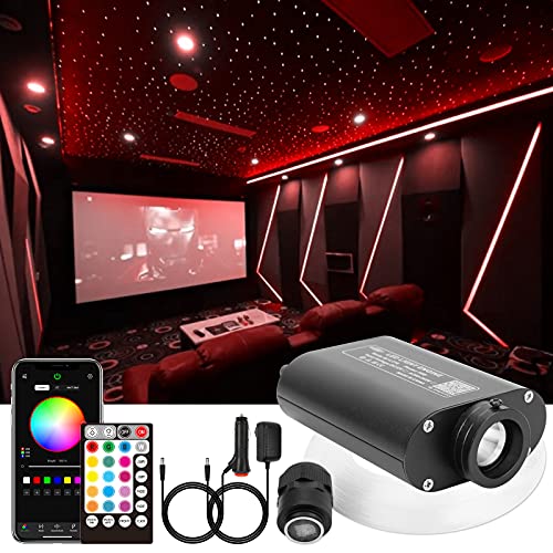 CHINLY Bluetooth 16W RGBW LED Fiber Optic Star Deckenleuchten Kit APP/Fernbedienung 550pcs*0,75mm*4m Glasfaser für Zuhause/Auto von CHINLY