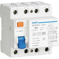 Chint - 782000 Fehlerstrom-Schutzschalter allstromsensitiver fi B/10 kA 3polig 63 a 0.03 a von CHINT