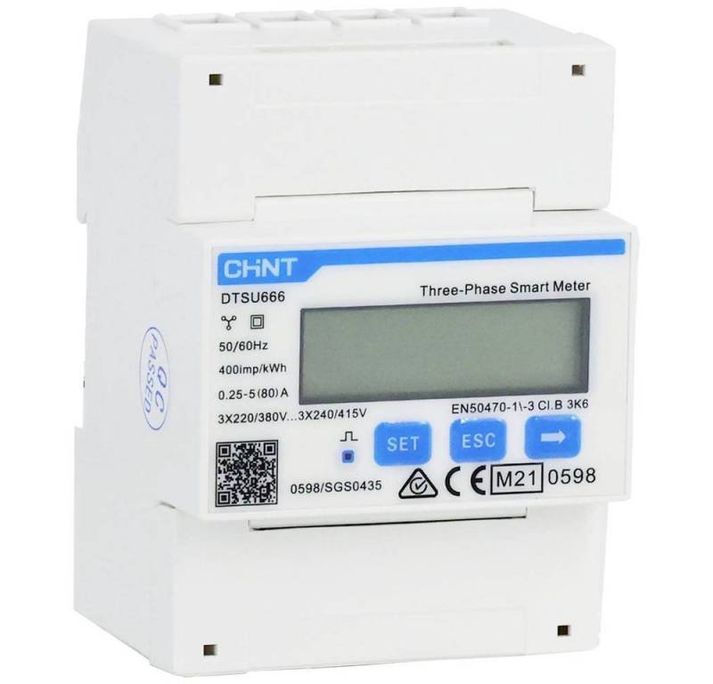 CHINT Drehstromzähler Digitaler Drehstromzähler DTSU666-CT 319670, RS 485 programmierbar von CHINT