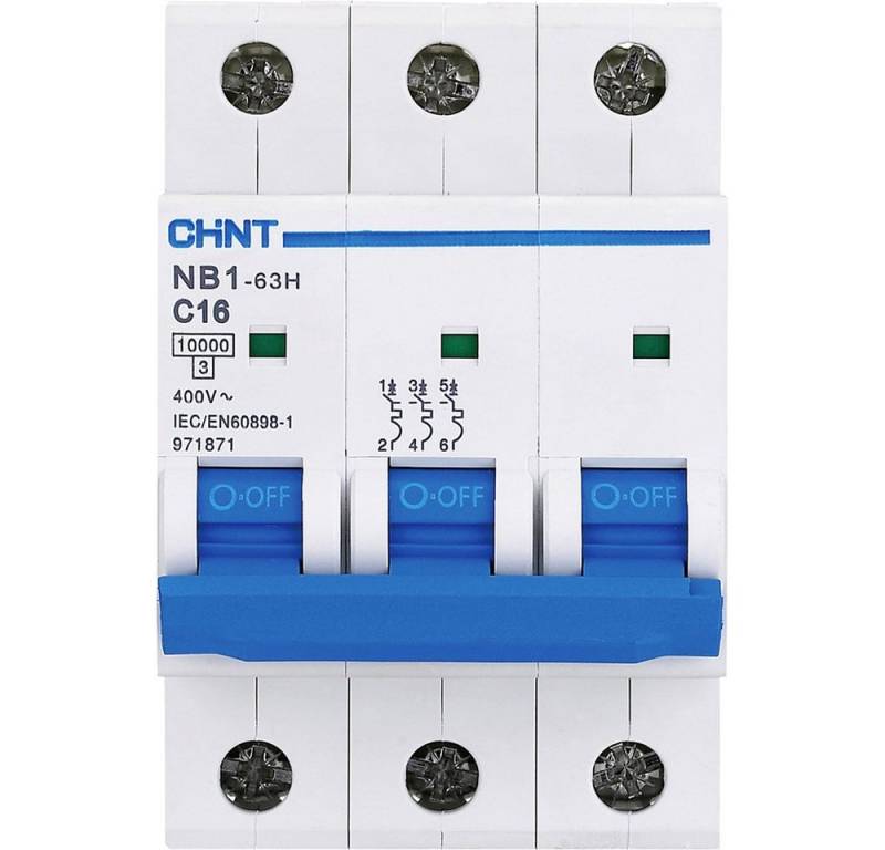 CHINT Schalter Chint 179877 NB1L Leitungsschutzschalter 3polig 6 A von CHINT