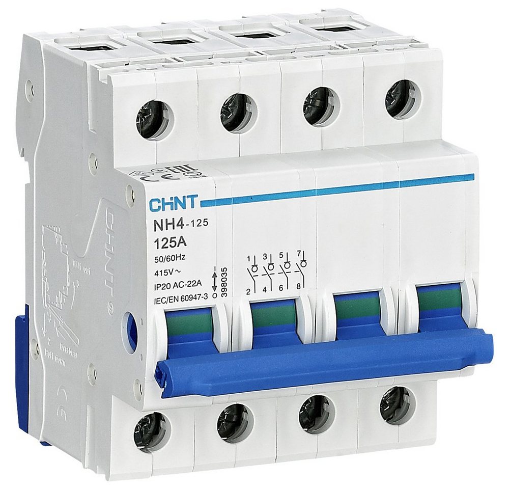 CHINT Verteilerbox Chint 398108 Hauptschalter Blau, Weiß 4polig 40 A 240 V, 415 V 1 CHINT Verteilerbox Chint 398108 Hauptschalter Blau, Weiß 4polig 40 A 240 V, 415 V 1 von CHINT