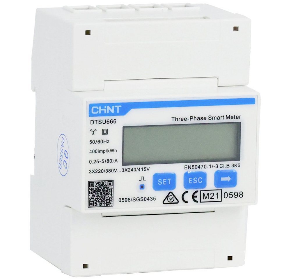 CHINT Wechselstromzähler Chint G DTSU666-CT 3×230/400V 1.5(6)A RS485MID Drehstromzähler digita, G DTSU666-CT 3×230/400V 1.5(6)A RS485MID von CHINT