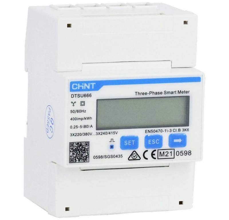 CHINT Wechselstromzähler Chint G DTSU666-CT 3×230/400V 1.5(6)A RS485MID Drehstromzähler digita, G DTSU666-CT 3×230/400V 1.5(6)A RS485MID von CHINT