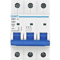 179710 NB1-63 3P C63 6kA db Leitungsschutzschalter 3polig 63 a 240 v, 415 v - Chint von CHINT