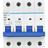 Chint 179726 NB1-63 4P B10 6kA DB Leitungsschutzschalter 4polig 10 A 240 V, 415 V von CHINT