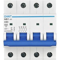 Chint 179751 NB1-63 4P C6 6kA DB Leitungsschutzschalter 4polig 6 A 240 V, 415 V von CHINT