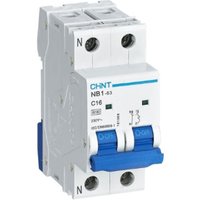 Chint - Thermisch-magnetischer schutzschalter 1p+n 16a 6ka kurve c 2 module - 180240 von CHINT