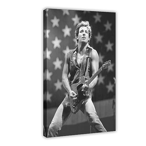 Bruce Springsteen Musikposter Leinwand Poster Wandkunst Dekor Druck Bild Gemälde für Wohnzimmer Schlafzimmer Dekoration Rahmenstil 30 x 45 cm von CHIPEL