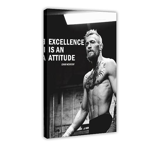 Conor McGregor Boxing Super Star Poster 1 Leinwand Poster Schlafzimmer Dekor Sport Landschaft Büro Zimmer Dekor Geschenk Rahmenstil 40 x 60 cm von CHIPEL