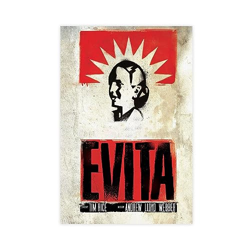 Evita Musikposter auf Leinwand, Poster, Wandkunst, Dekor, Bild, Gemälde für Wohnzimmer, Schlafzimmer, Dekoration, ungerahmt, 60 x 90 cm von CHIPEL