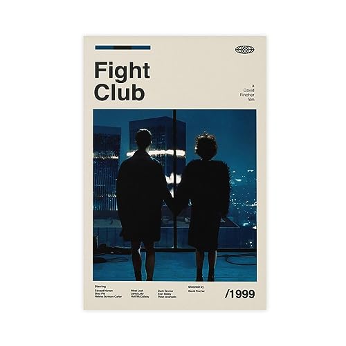 Fight Club Vintage-Film-Poster, Leinwand-Poster, Wandkunst, Dekor, Bild, Gemälde für Wohnzimmer, Schlafzimmer, Dekoration, ungerahmt, 60 x 90 cm von CHIPEL