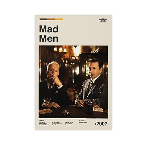 Filmposter "Mad Men", Leinwand-Poster, Schlafzimmer, Dekoration, Sport, Landschaft, Büro, Raumdekoration, Geschenk, ungerahmt, 60 x 90 cm von CHIPEL