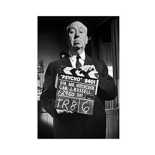 Filmschauspieler – Alfred Hitchcock Leinwandposter Schlafzimmer Dekor Sport Landschaft Büro Zimmer Dekor Geschenk Unrahmen-Stil 50 x 75 cm von CHIPEL