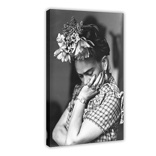 Frida Kahlo Poster, Leinwand, Poster, Wandkunst, Dekordruck, Bild, Gemälde für Wohnzimmer, Schlafzimmer, Dekoration, Rahmenstil, 20 x 30 cm von CHIPEL