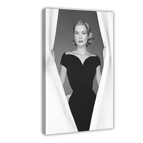 Grace Kelly Poster, Leinwand, Poster, Wandkunst, Dekordruck, Bild, Gemälde für Wohnzimmer, Schlafzimmer, Dekoration, Rahmenstil, 20 x 30 cm von CHIPEL