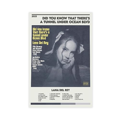 Lana Del Rey – Did You Know That There's A Tunnel Under Ocean Blvd – Retro-Musikalbum, Poster, Leinwand, Poster, Schlafzimmer, Dekoration, Sport, Landschaft, Büro, Raumdekoration, Geschenk, ungerahmt, von CHIPEL