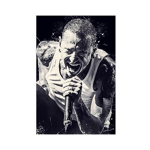 Leinwand-Poster, Motiv: Chester Bennington, Wandkunst, Dekor, Bild, Gemälde für Wohnzimmer, Schlafzimmer, Dekoration, ungerahmt, 50 x 75 cm von CHIPEL