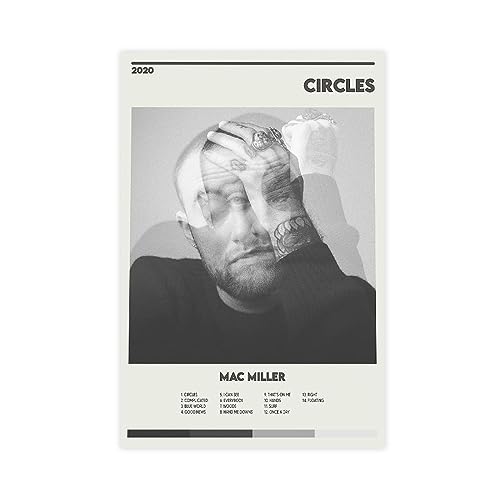 Mac Miller Circles – Retro-Musikalbum, Poster, Leinwand, Poster, Schlafzimmer, Dekoration, Sport, Landschaft, Büro, Raumdekoration, Geschenk, ungerahmt, 20 x 30 cm von CHIPEL