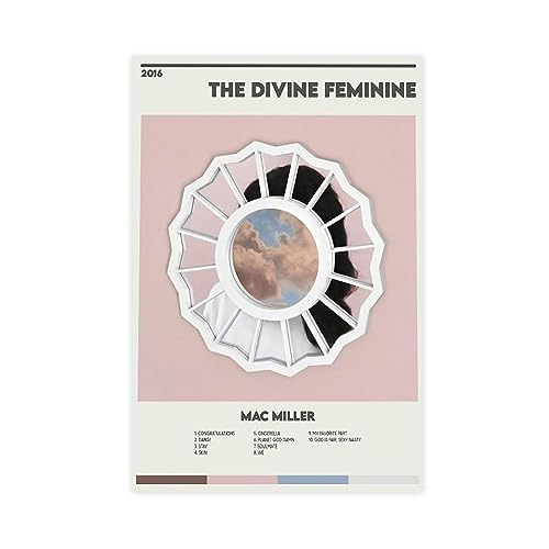 Mac Miller – The Divine Feminine – Retro-Musikalbum-Poster, Leinwand-Poster, Wandkunst, Dekor, Bild, Gemälde für Wohnzimmer, Schlafzimmer, Dekoration, ungerahmt, 40 x 60 cm von CHIPEL