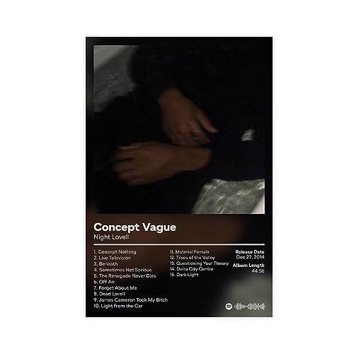 Night Lovell – Concep Vague Musikalbum-Poster, Leinwand-Poster, Wandkunst, Dekordruck, Bild, Gemälde für Wohnzimmer, Schlafzimmer, Dekoration, ungerahmt, 40 x 60 cm von CHIPEL