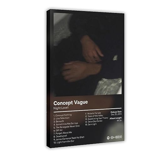 Night Lovell – Concep Vague Musikalbum-Poster, Leinwand-Poster, Wandkunst, Dekordruck, Bild Gemälde für Wohnzimmer, Schlafzimmer, Dekoration, Rahmen-Stil, 20 x 30 cm von CHIPEL