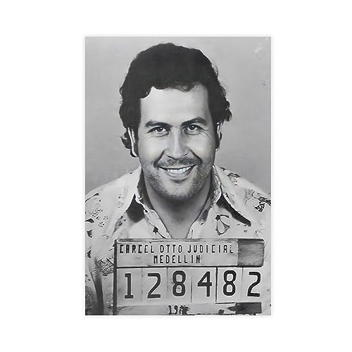 Pablo Escobar 1977 Mugshot, Leinwandposter, Wandkunst, Dekordruck, Bild Gemälde für Wohnzimmer, Schlafzimmer, Dekoration, ungerahmt, 50 x 75 cm von CHIPEL