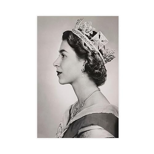 Queen Elizabeth II – Poster, Leinwand, Poster, Wandkunst, Dekordruck, Bild, Gemälde für Wohnzimmer, Schlafzimmer, Dekoration, ungerahmt, 30 x 45 cm von CHIPEL