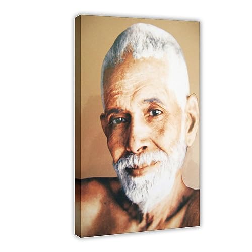 Ramana Maharshi Poster Leinwand Poster Schlafzimmer Dekor Sport Landschaft Büro Zimmer Dekor Geschenk Rahmenstil 30 x 45 cm von CHIPEL