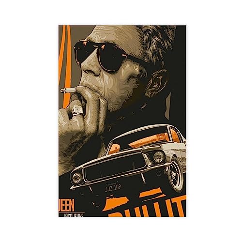 Retro Film Bullitt Leinwand Poster Schlafzimmer Dekor Sport Landschaft Büro Zimmer Dekor Geschenk Unrahmen-Stil 40 x 60 cm von CHIPEL