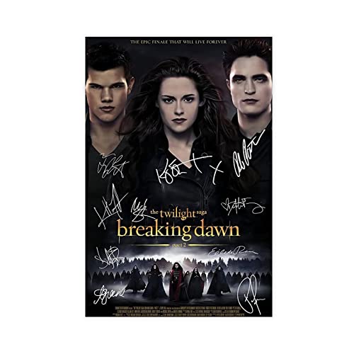 The Cast of The Twilight Filme, signierte Poster, 5 Stück, Leinwand-Poster, Schlafzimmer, Dekoration, Sport, Landschaft, Büro, Raumdekoration, Geschenk, ungerahmt, 30 x 45 cm von CHIPEL