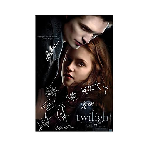 The Cast of The Twilight Filme, signiertes Poster, 1 Leinwand-Poster, Schlafzimmer, Dekoration, Sport, Landschaft, Büro, Raumdekoration, Geschenk, ungerahmt, 30 x 45 cm von CHIPEL