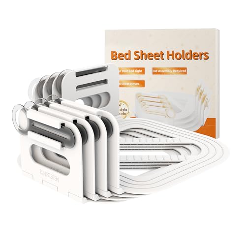 CHIRISEN Bettlakenhalter Set, 2025 Neue Bettlakenhalter mit Verschlussstreifen, rutschfeste Halter halten die Laken fest, Heavy Duty Bettlakenhalter Ecke Fitted Sheet Straps Fit All Matratze Größe CHIRISEN Bettlakenhalter Set, 2025 Neue Bettlakenhalter mit Verschlussstreifen, rutschfeste Halter halten die Laken fest, Heavy Duty Bettlakenhalter Ecke Fitted Sheet Straps Fit All Matratze Größe von CHIRISEN