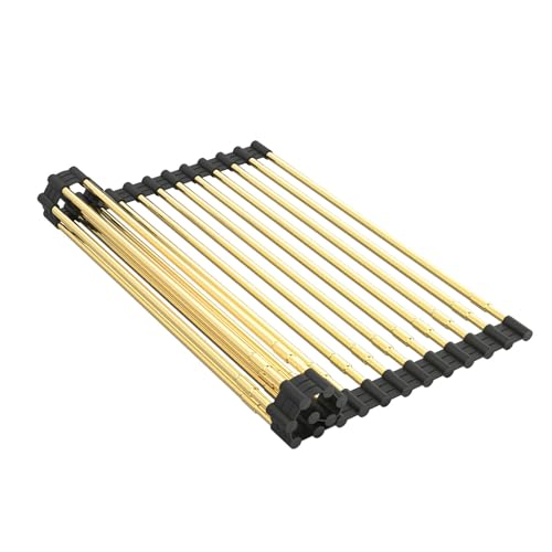 CHIRISEN Teleskop-Abtropfgestell zum Aufrollen, Küche über der Spüle, Rutschfester Silikon-Mehrzweck-Abtropfgestell aus Edelstahl 18 Rohr 33 x 29–54 cm CHIRISEN Teleskop-Abtropfgestell zum Aufrollen, Küche über der Spüle, Rutschfester Silikon-Mehrzweck-Abtropfgestell aus Edelstahl 18 Rohr 33 x 29–54 cm von CHIRISEN