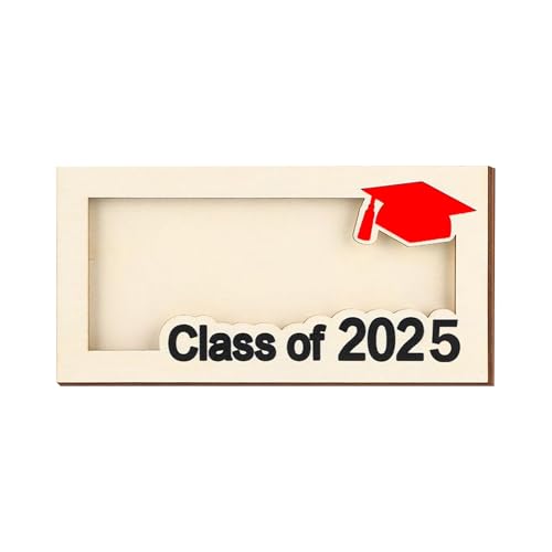 CHISHAYA Abschluss Deko 2025 Holz Abschluss Party Geschenk Halter für Graduierung Graduation Halter Benutzerdefinierte Name Holz Graduierung Karte BoxHalter 2025 Senior Graduierung Geschenk von CHISHAYA