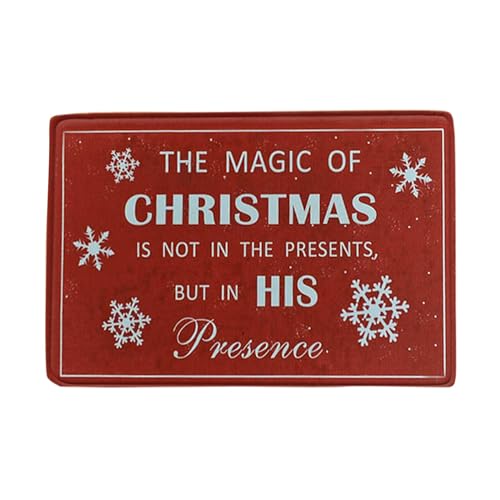 Fußmatte Outdoor Startseite Cartoon-Weihnachtsbuchstaben Fußmatte Küchenmatte Schlafzimmer Wohnzimmer Teppich Bodenmatte Raumdekoration, Rutschfeste Bodenmatte für den Innenbereich (A, One Size) von CHISHAYA