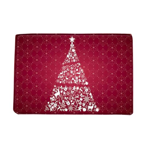 Fußmatte Outdoor Startseite Cartoon-Weihnachtsbuchstaben Fußmatte Küchenmatte Schlafzimmer Wohnzimmer Teppich Bodenmatte Raumdekoration, Rutschfeste Bodenmatte für den Innenbereich (C, One Size) von CHISHAYA