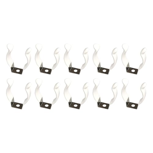 10 Stück haltbare, beschichtete U-Clip-Halterungen, sichere Montage für T8-LED-Röhren, Leuchtstofflampen, sichere Rohr-Montage-Clip von CHIZISX