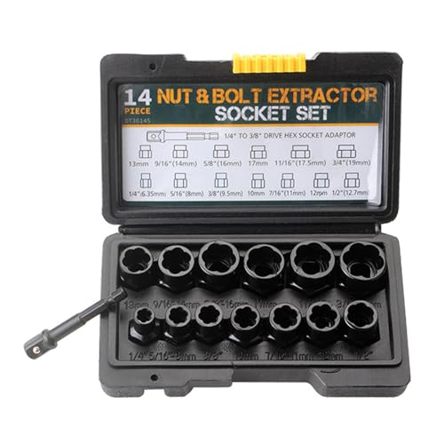 14pcs/Set Schrauben Und Nussentferner Set Stahlschrauben Extraktor Werkzeug Mit Fester Speicherhülle Beschädigter Entferner Extraktor Sockel Werkzeuggewindemutter Entfernen 14pcs/Set Schrauben Und Nussentferner Set Stahlschrauben Extraktor Werkzeug Mit Fester Speicherhülle Beschädigter Entferner Extraktor Sockel Werkzeuggewindemutter Entfernen von CHIZISX