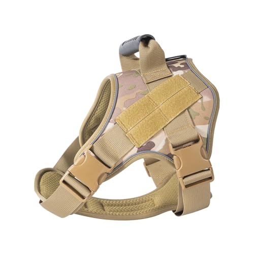 Atmungsaktives, verstellbares Hundegeschirr, taktische Weste für Wandern, Camping, tägliche Spaziergänge, sichere Kontrolle, bequeme Trainingsausrüstung, taktische Hundeausrüstung für Camping Atmungsaktives, verstellbares Hundegeschirr, taktische Weste für Wandern, Camping, tägliche Spaziergänge, sichere Kontrolle, bequeme Trainingsausrüstung, taktische Hundeausrüstung für Camping von CHIZISX