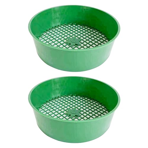 CHIZISX 2 Stück Gartensieb Kompostsieb Werkzeug Stein Schmutz Separator Gartenarbeit Siebgerät Textur für Erde von CHIZISX