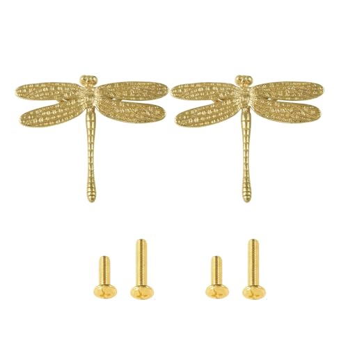 CHIZISX 2pcs Antique Messing Styles Schrankgriff Mit Libellenmotiven Ergonomischer Grip Einfach Installation Home Dekoration Einfach Installieren Den Schrankgriff von CHIZISX