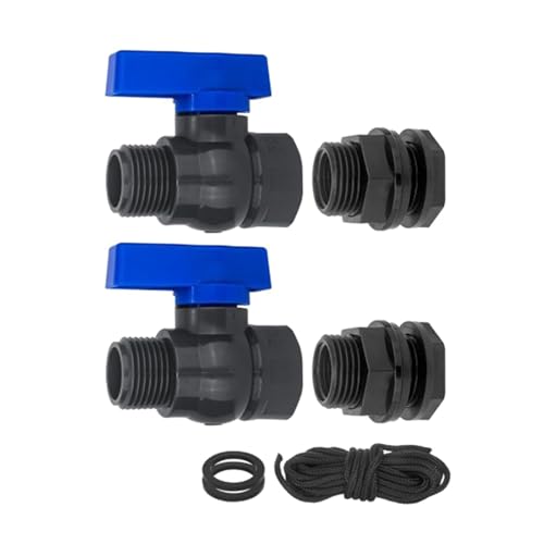 CHIZISX 2pcs Regenwasserkollektorhahn Mit PVC Kugelventilen Und Durchlaufsicheren Silikonendichtungen Für Fässertanks Aquarien CHIZISX 2pcs Regenwasserkollektorhahn Mit PVC Kugelventilen Und Durchlaufsicheren Silikonendichtungen Für Fässertanks Aquarien von CHIZISX