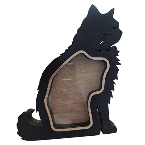 CHIZISX Andenkenbox für Tierhaare aus Holz, für Hunde und Katzen, Skulptur für personalisierbare Haustiernamen, Gedenkstätte, handgefertigt, Tischdekoration, Holzhaar-Andenken-Box von CHIZISX
