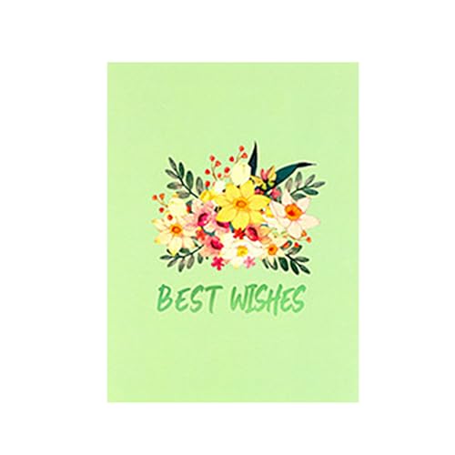 CHIZISX Bunt Blumenfeierkarte Handgefertigtes Papier Für Partyeinladungen Und Grüße Stylish Mutter Tag Geschenk Überraschung Geschenk von CHIZISX