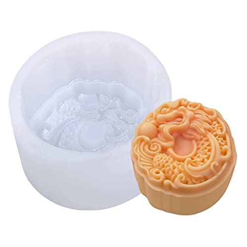 CHIZISX Chinesische Silikonform für kreative Bohnenherz, Backform, handgefertigte Seifenform für von CHIZISX