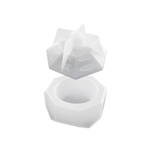 CHIZISX Kerzenform,Aufbewahrungsbox Silikonform Trapezförmige Schmuckschatulle Epoxidharzformen Heimwerker Aromatherapie Gipskerzenglas Hei von CHIZISX
