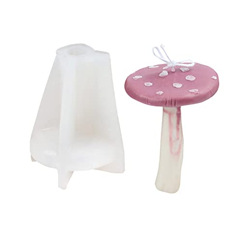 CHIZISX Kerzenform,Pilzkerze UV-Kristall Epoxidharzform Aromatherapie Gips Silikonform von CHIZISX