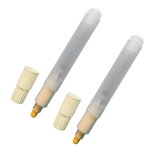 CHIZISX Leere Stifte mit flachem oder rundem Kopf, nachfüllbar, Acryl, leer, leerer Farbstift zum Malen auf Holz, Stoff, Leinwand, 2 Stück CHIZISX Leere Stifte mit flachem oder rundem Kopf, nachfüllbar, Acryl, leer, leerer Farbstift zum Malen auf Holz, Stoff, Leinwand, 2 Stück von CHIZISX
