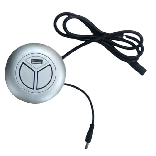 CHIZISX Runde 2-Tasten-Handsteuerungsschalter mit USB-Ladeanschluss für elektrische Liegestuhl-Sofa-Hebe-Controller, Ersatz von CHIZISX