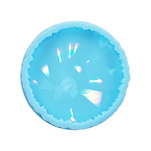 CHIZISX Untersetzerform,Hausgemachte Form Kaffee Untersetzer Licht Schatten für Kreative Silikon Form Kristall Runde Quadratische Tischset F von CHIZISX